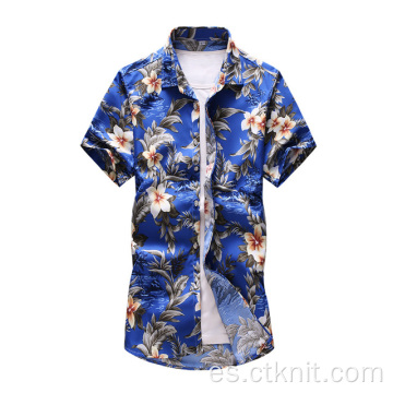 camisa navideña estampada para hombre